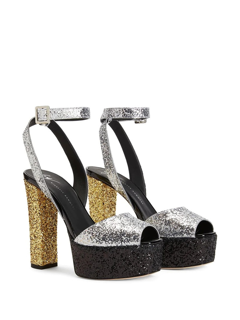 Giuseppe Zanotti Betty 140mm glitter-embellished sandals outlook