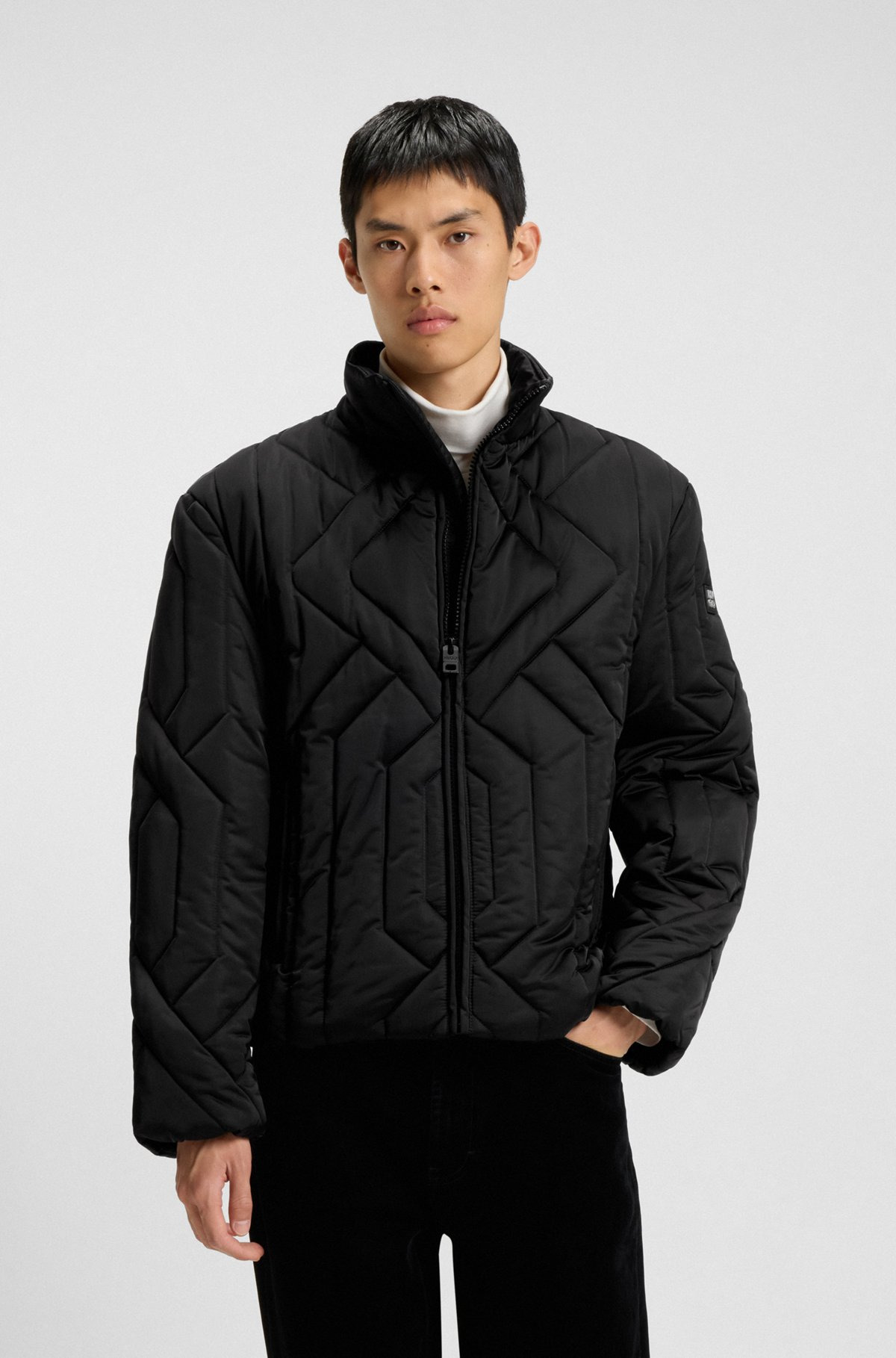 WATER-REPELLENT JACKET IN QUILTED SATIN - 2