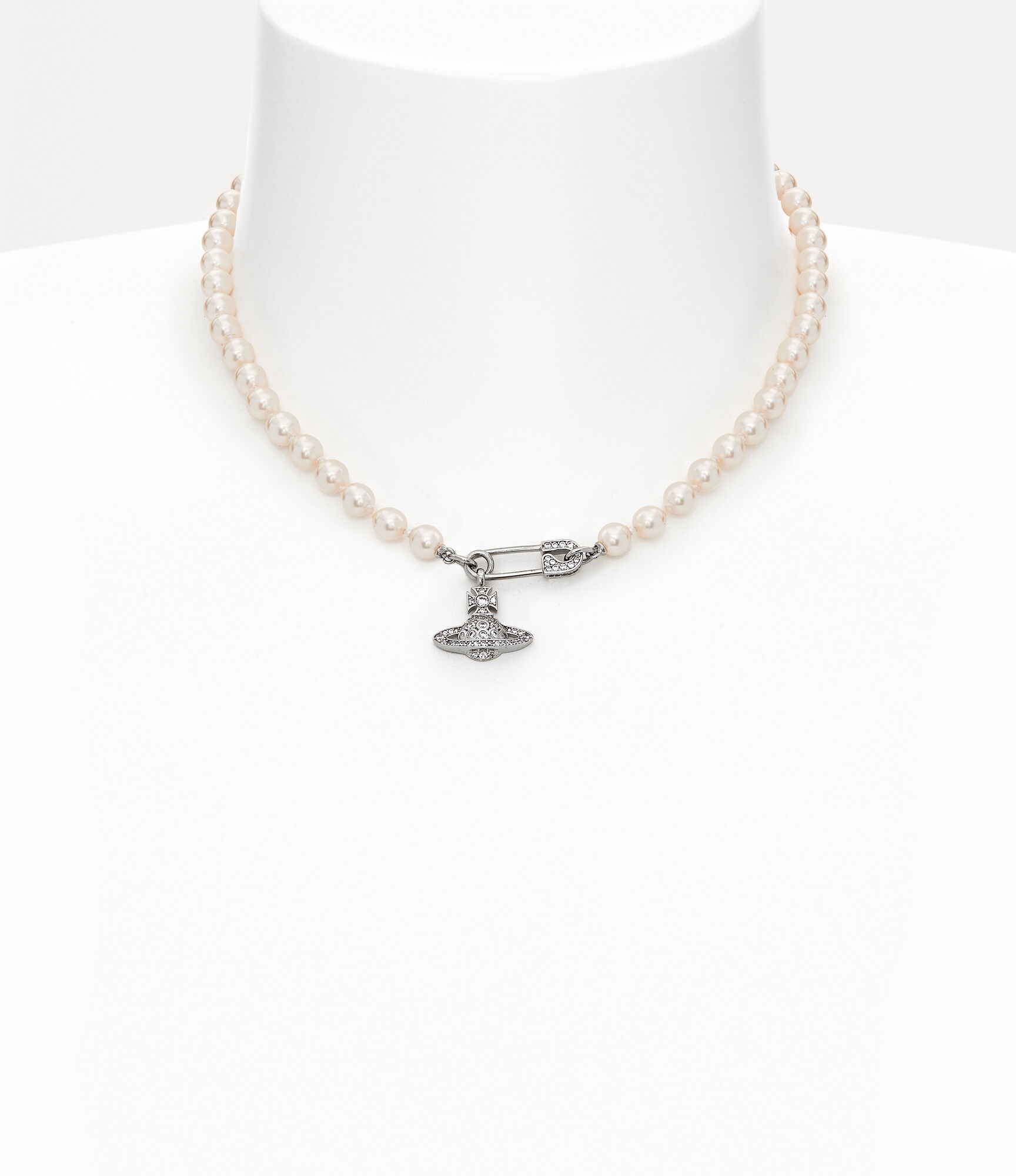 Lucrece Pearl Necklace - Vivienne Westwood - Brass - Silver