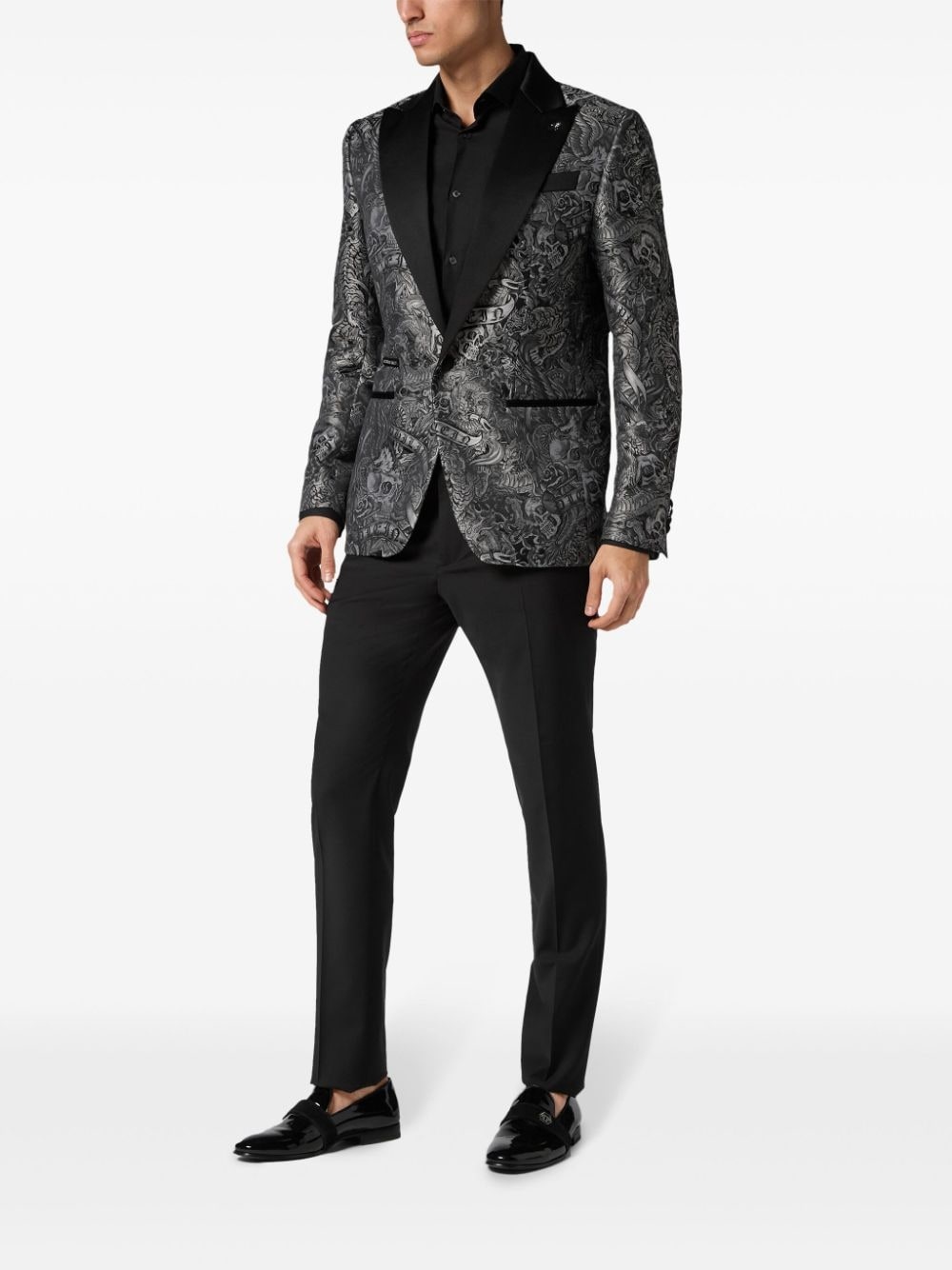 Lord Tattoo-print single-breasted blazer - 2