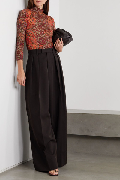 Etro Paisley-print stretch wool-blend turtleneck top  outlook