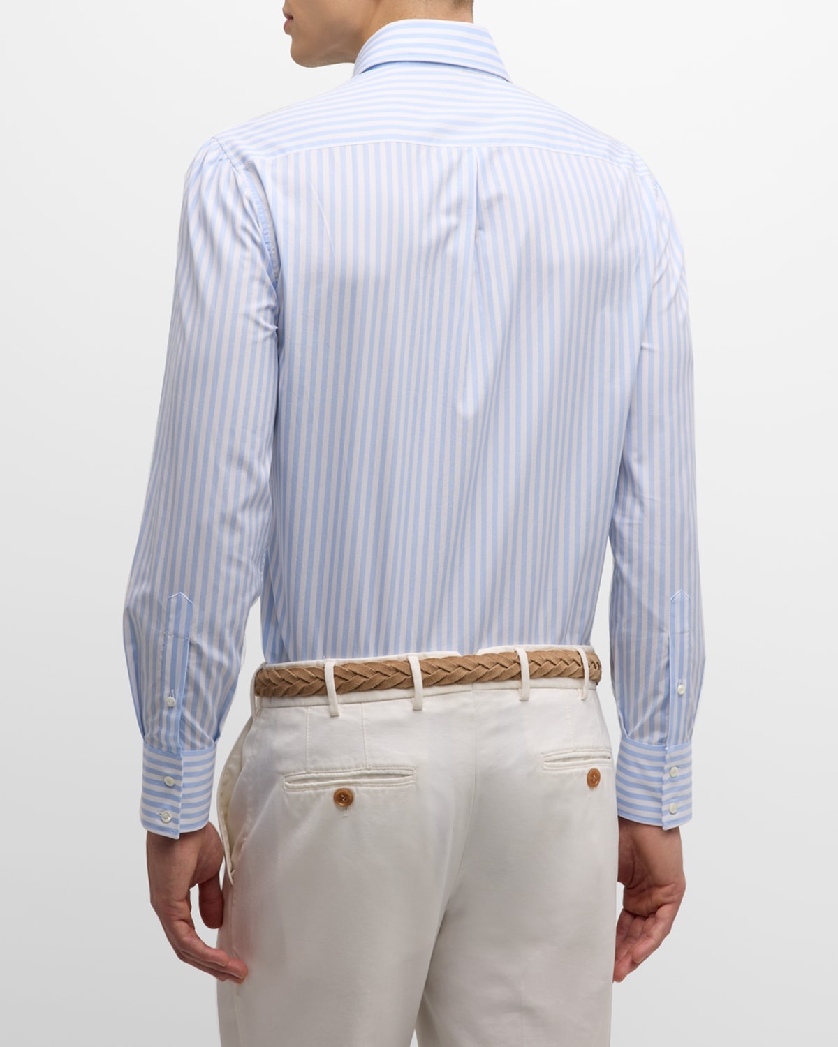 Men's Striped Button Down Shirt - 4