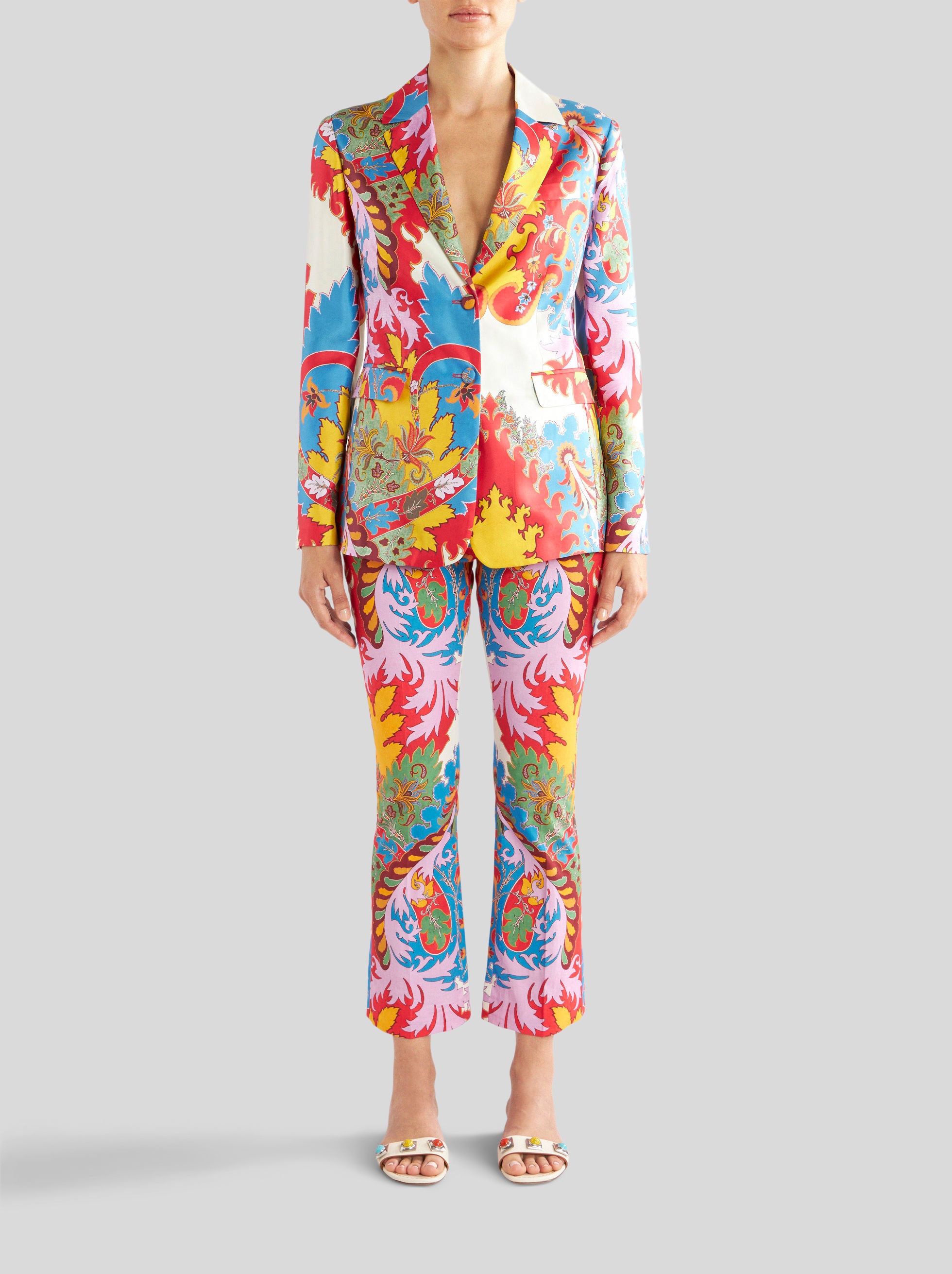 TAILORED PRINTED SILK JACKET - 3