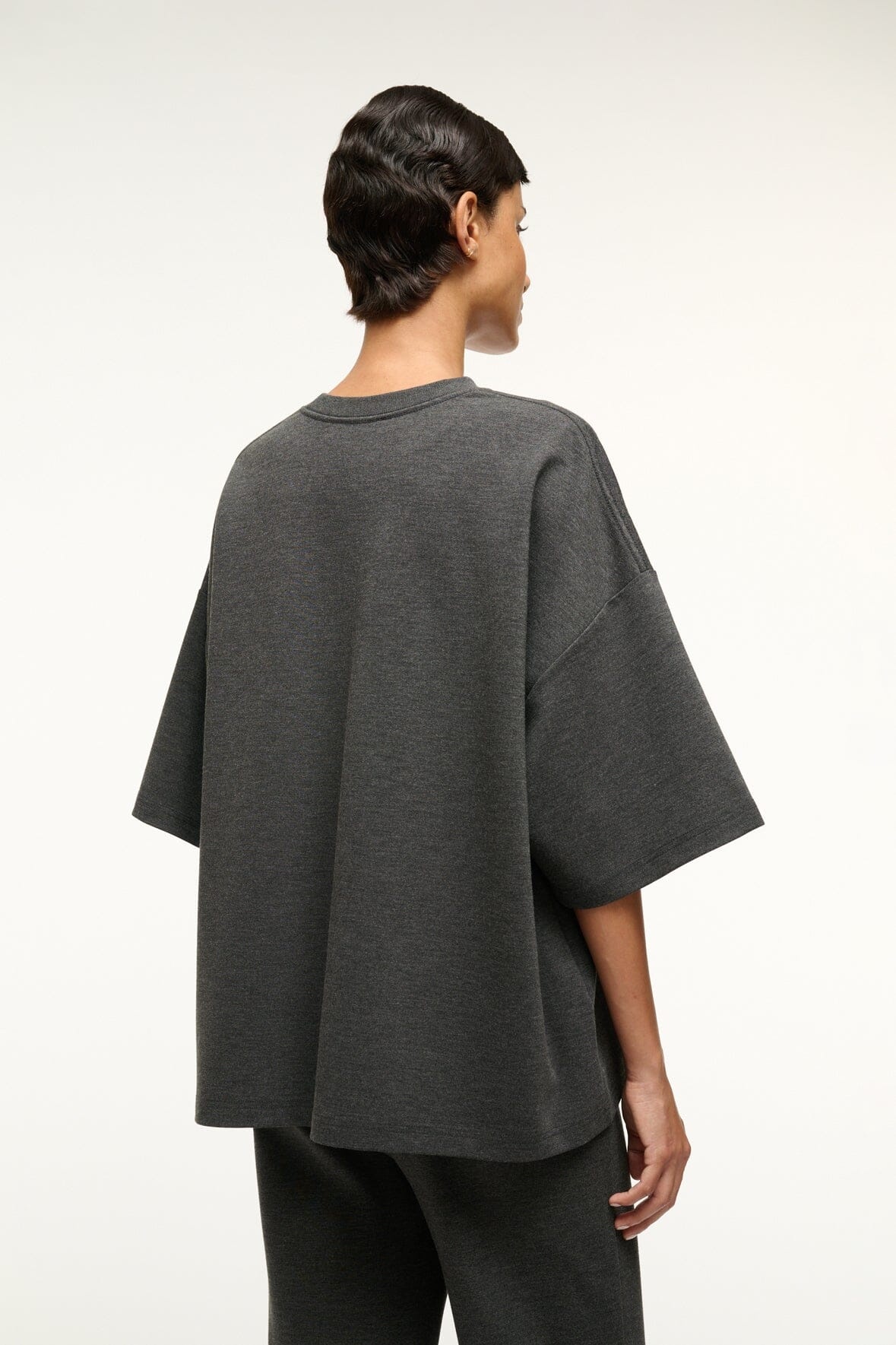 STAUD CAPSULE TOP HEATHER GREY - 4