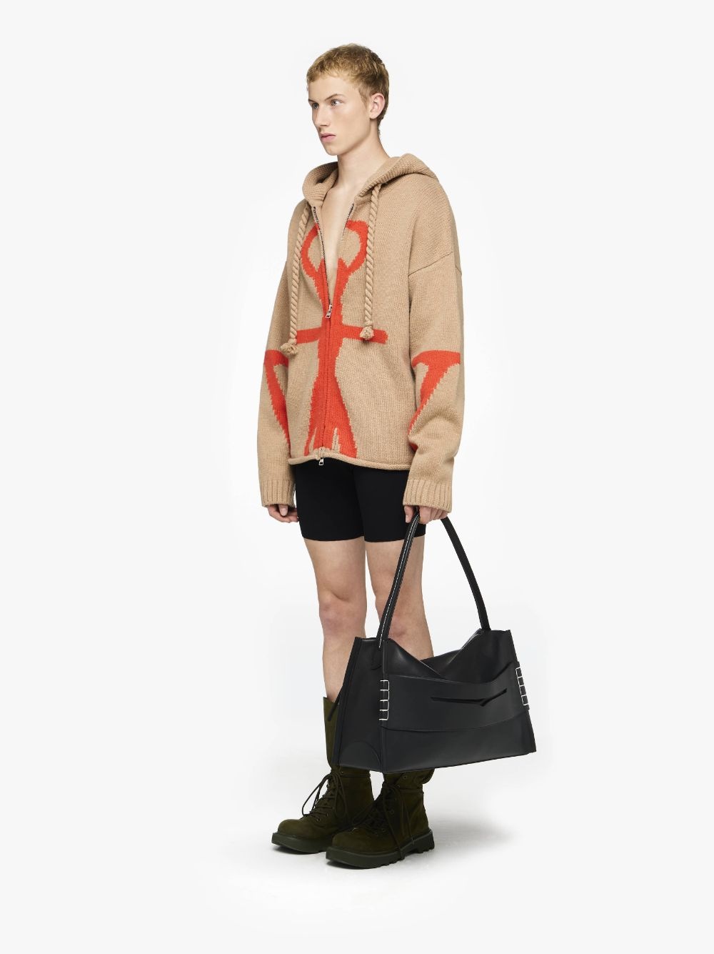 JW Anderson LARGE LOAFER BAG - LEATHER SHOULDER BAG | REVERSIBLE