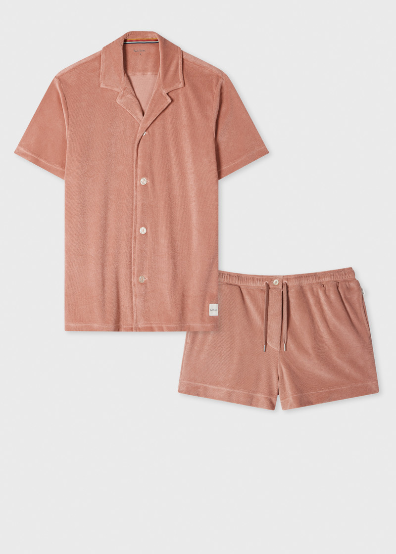 Women's Peach Towelling Lounge Set 1