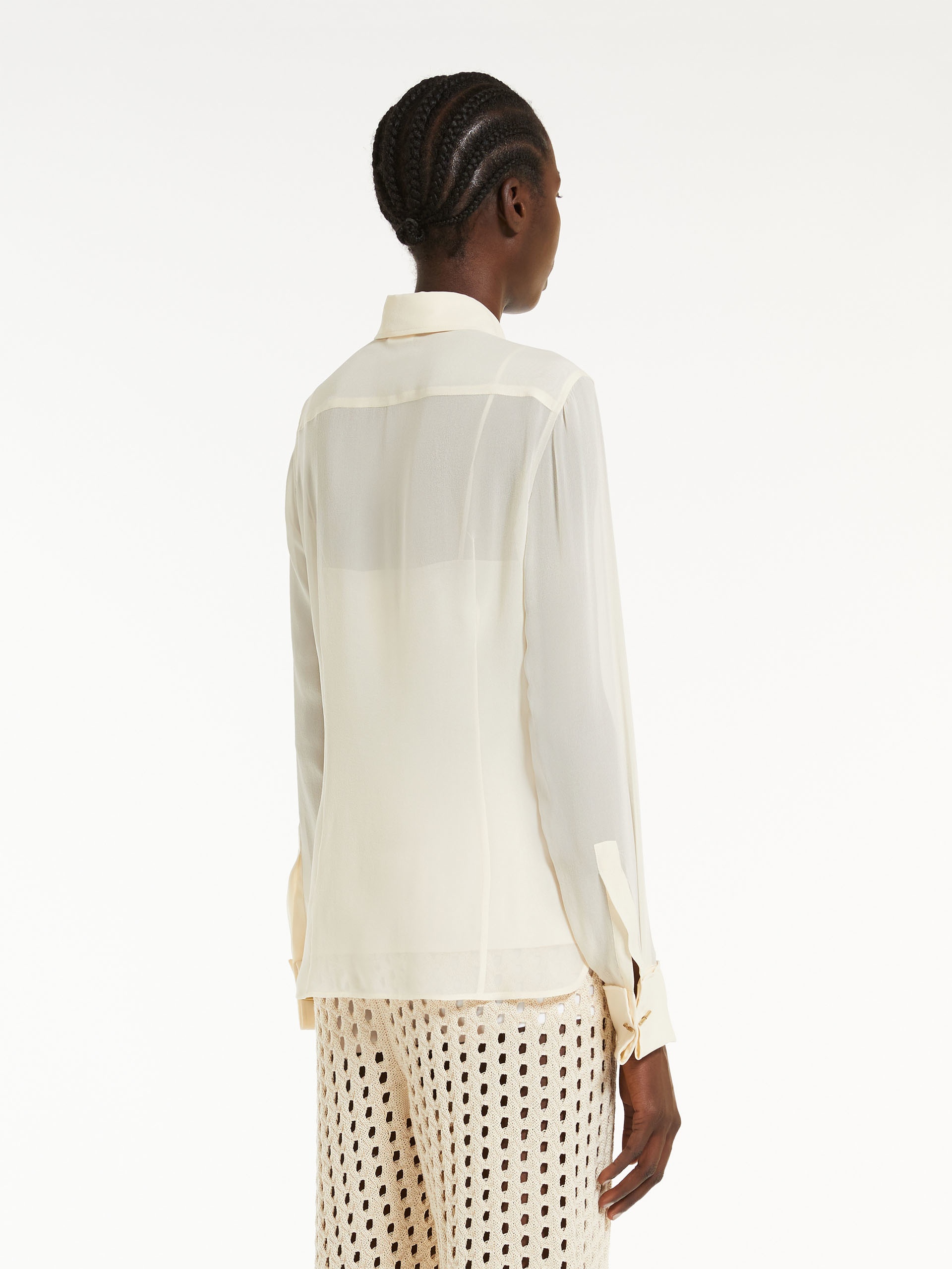 VONGOLA Silk georgette shirt - 4
