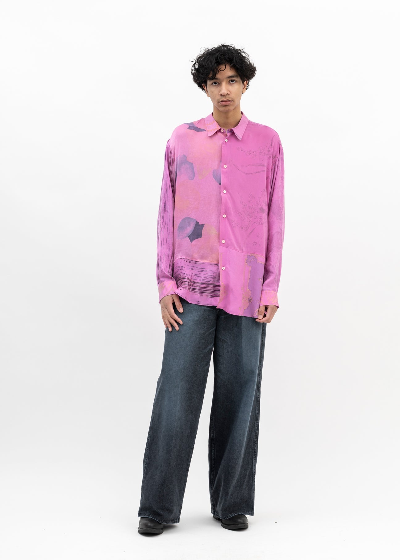Pink Surplus Silk Shirt - 5