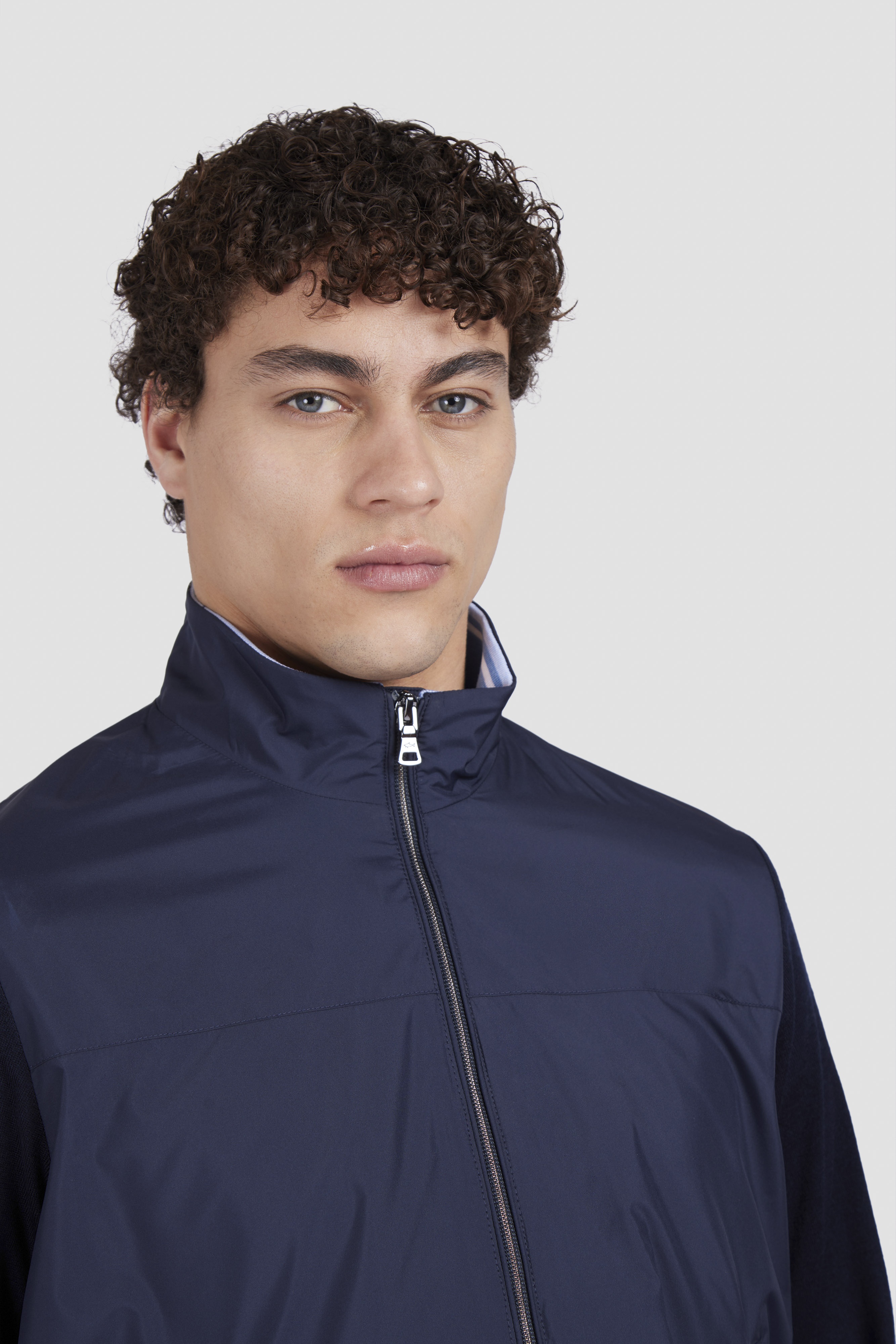 HYBRID ZIP-UP CARDIGAN IN ULTRALIGHT MICROFIBER AND WOOL - 4