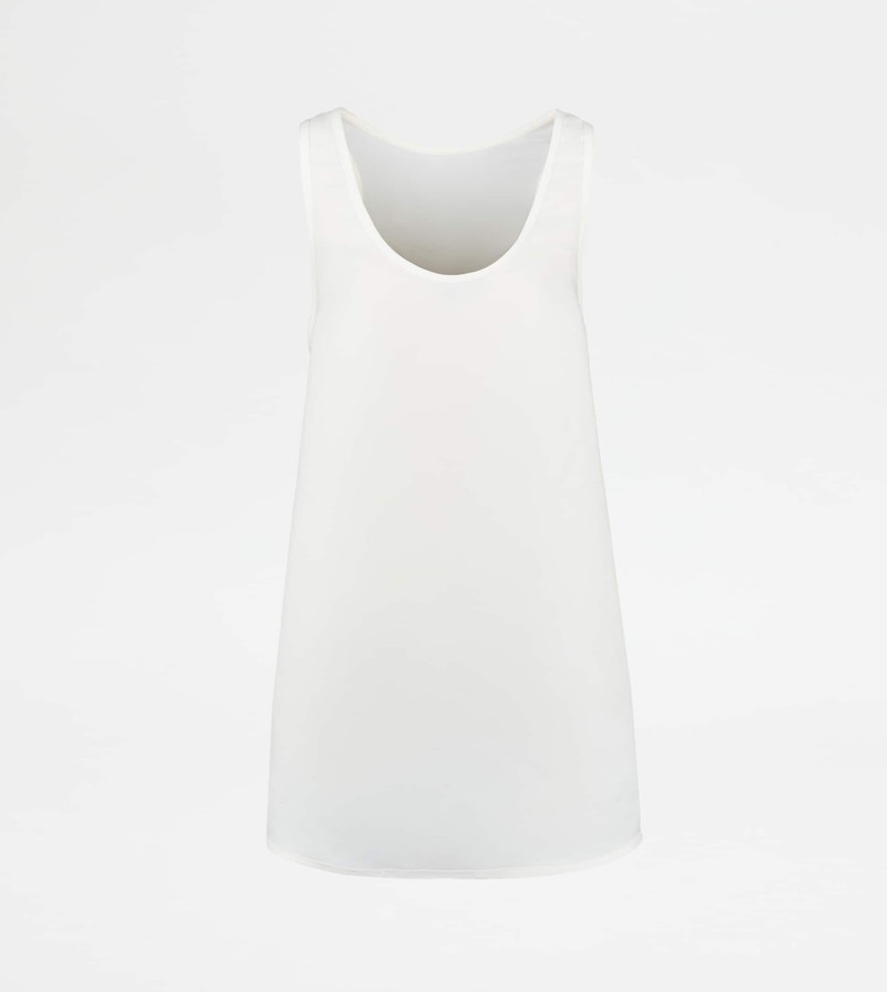MINI DRESS IN POPLIN - WHITE 1