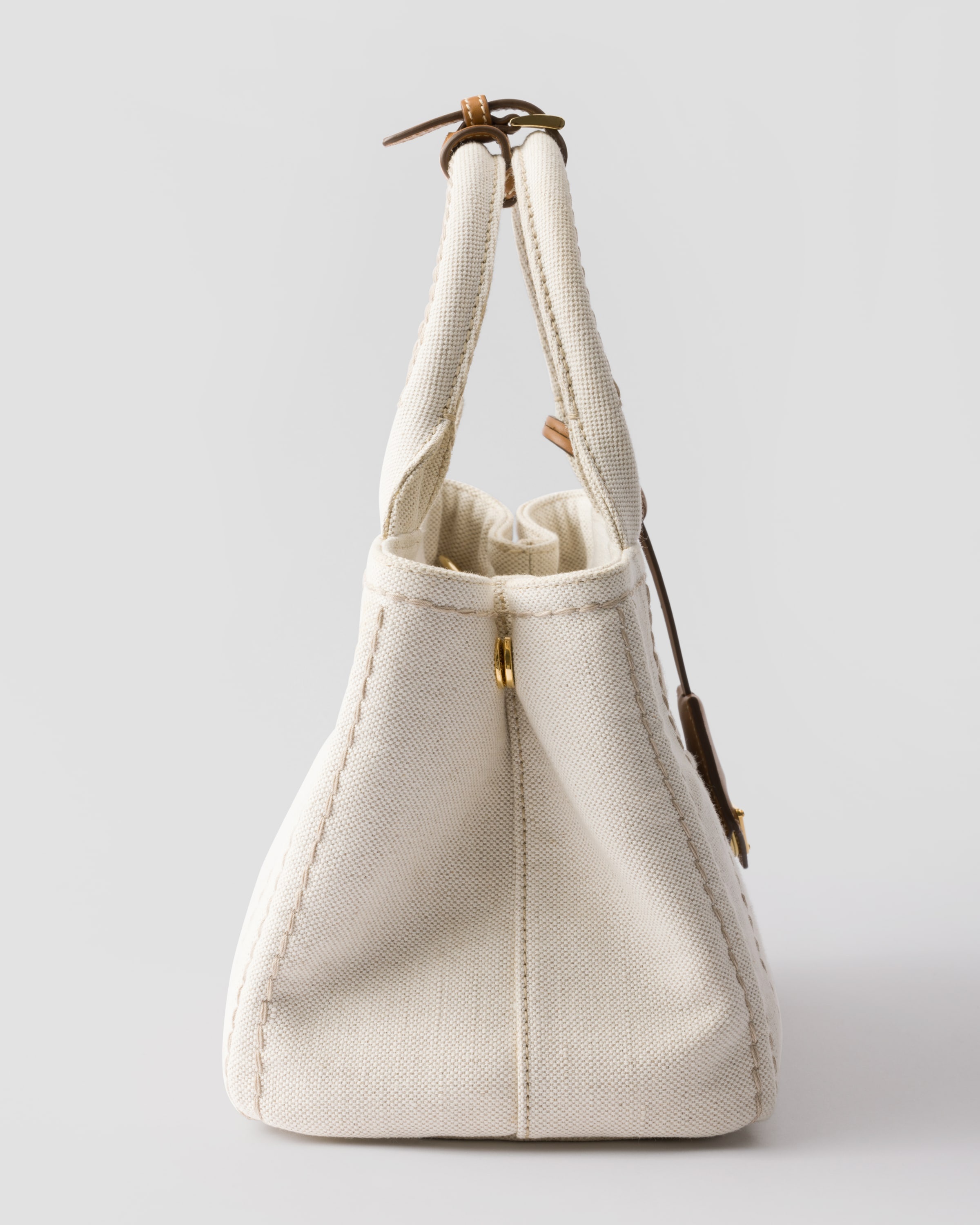 Small linen blend handbag - 6