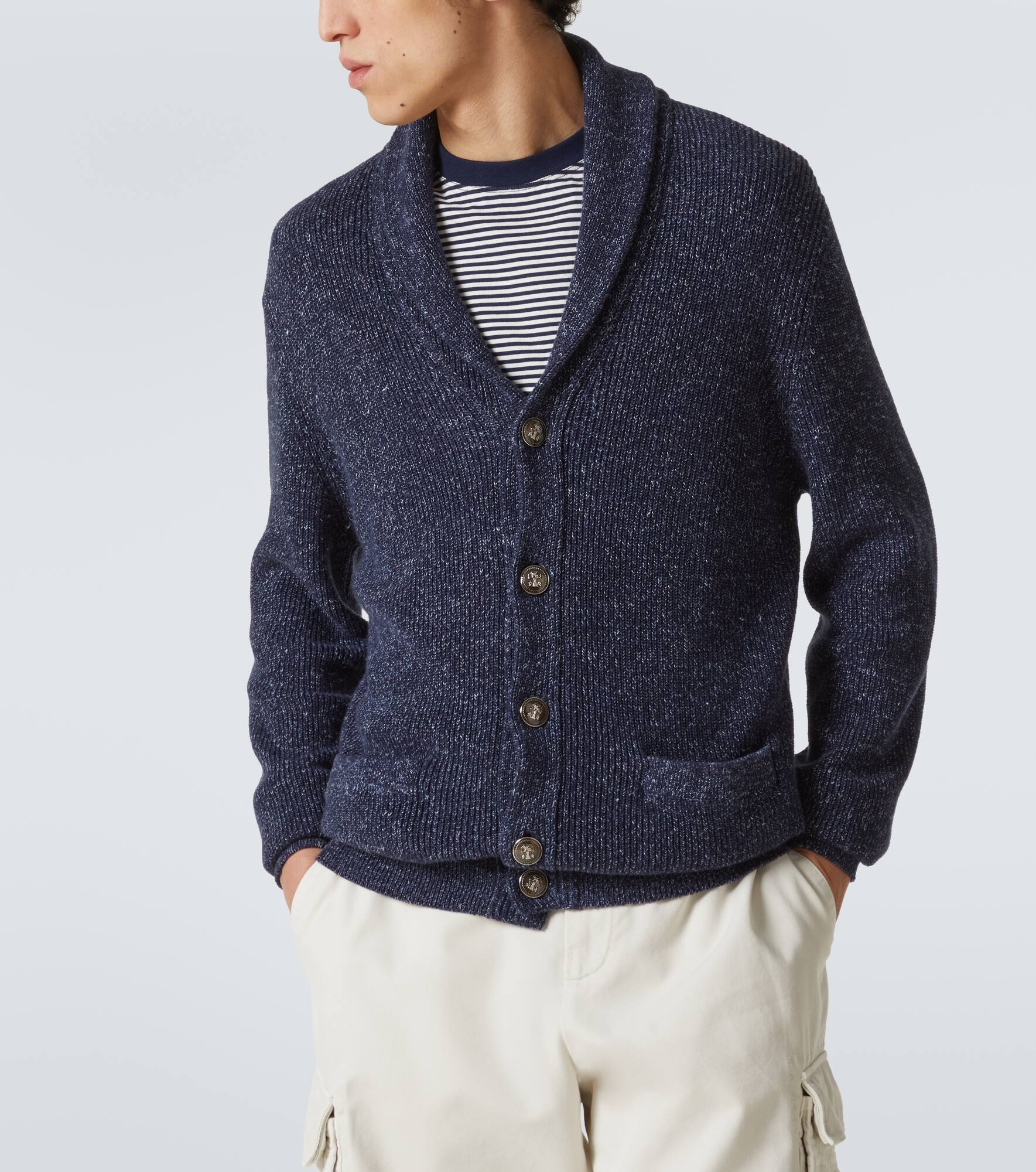 Cotton and linen cardigan - 3