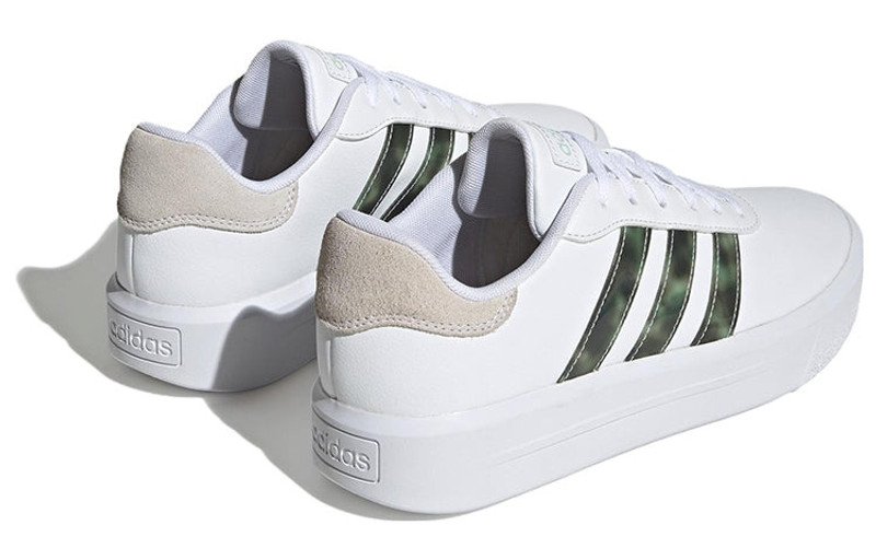 (WMNS) adidas neo Court Platform 'White Green' HP9434 4