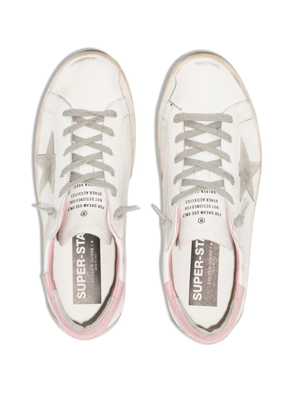 Superstar distressed lace-up sneakers - 2