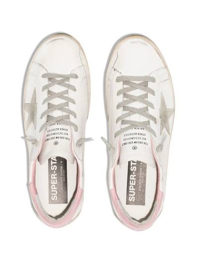 Golden Goose Superstar distressed lace-up sneakers outlook