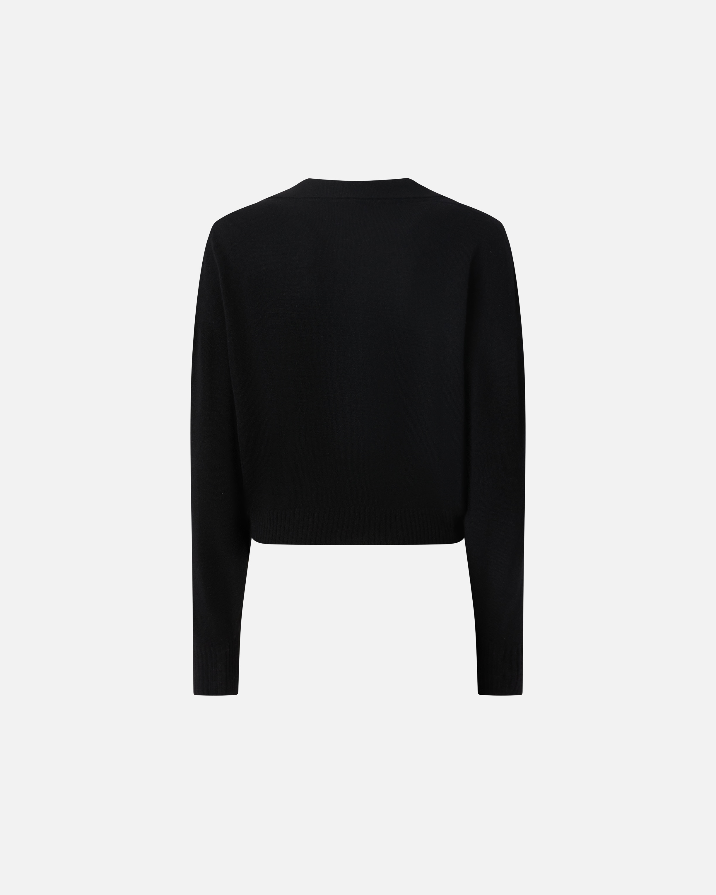 SHORT CASHMERE-BLEND SWEATER WITH COLLAR - 6