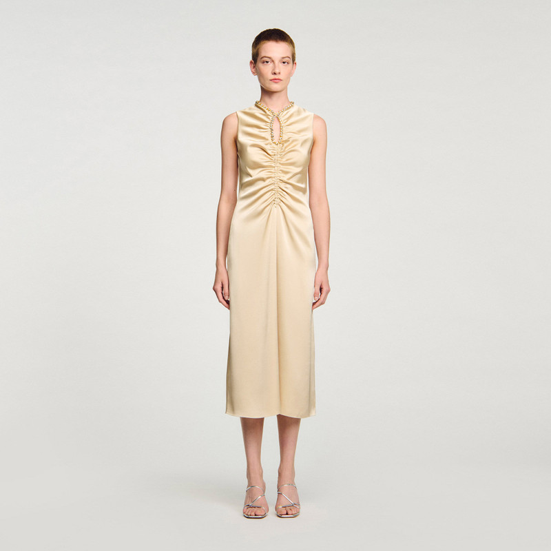 Sandro RHINESTONE MIDI DRESS outlook