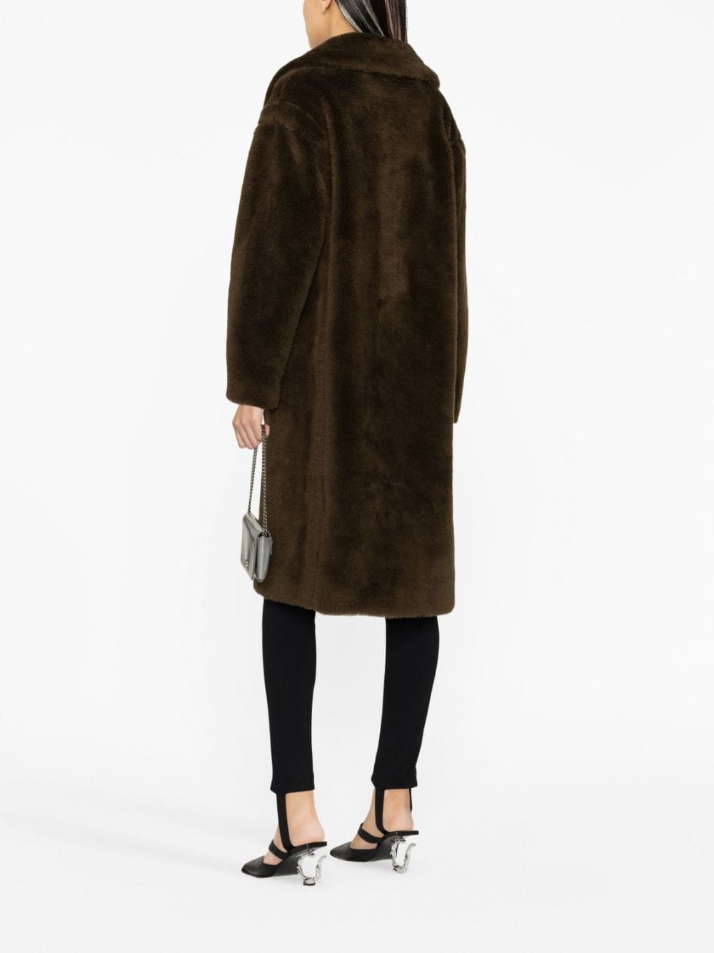 plaid-check print single-breasted coat - 4