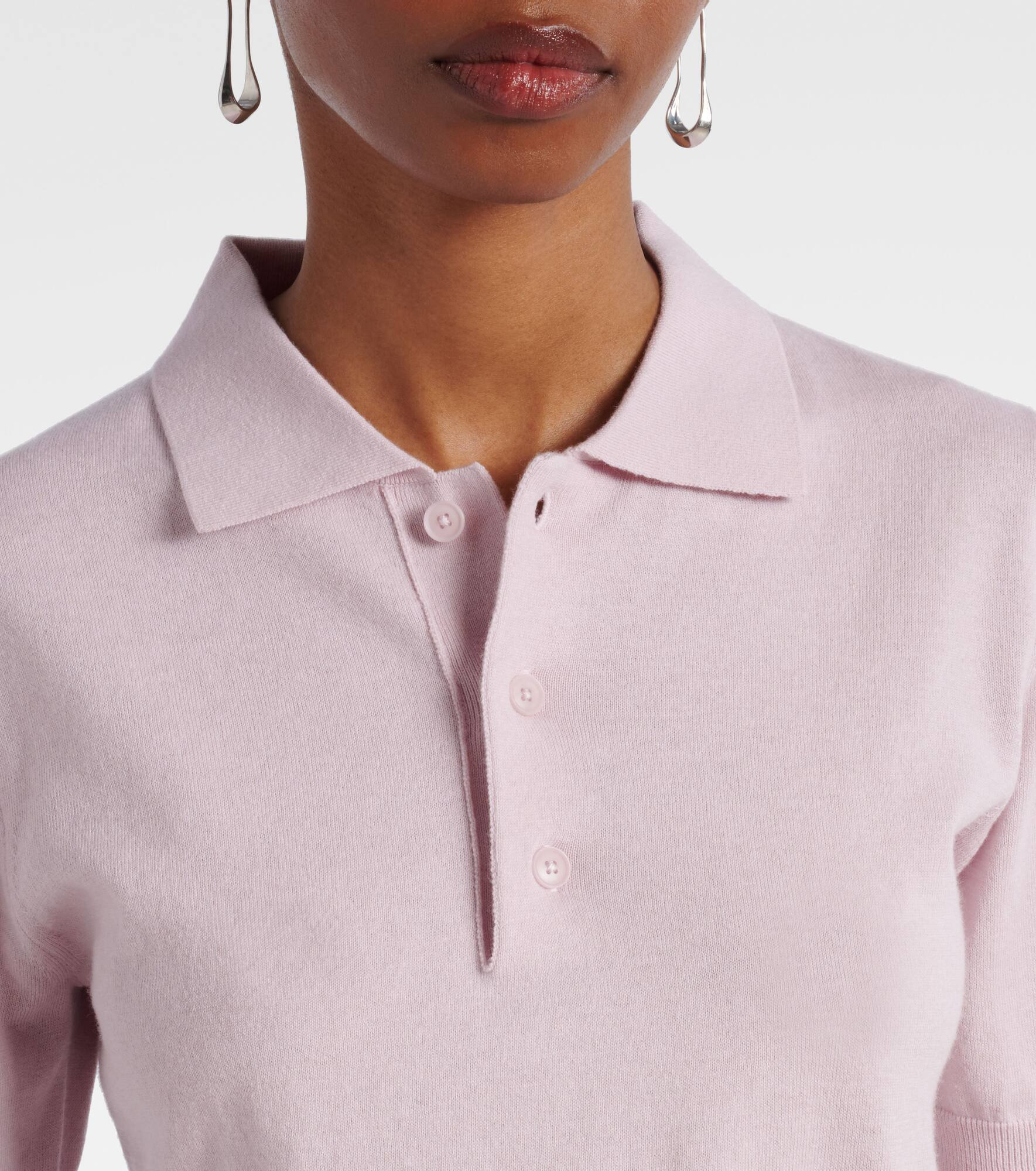 N°351 Park cotton and cashmere polo shirt - 4
