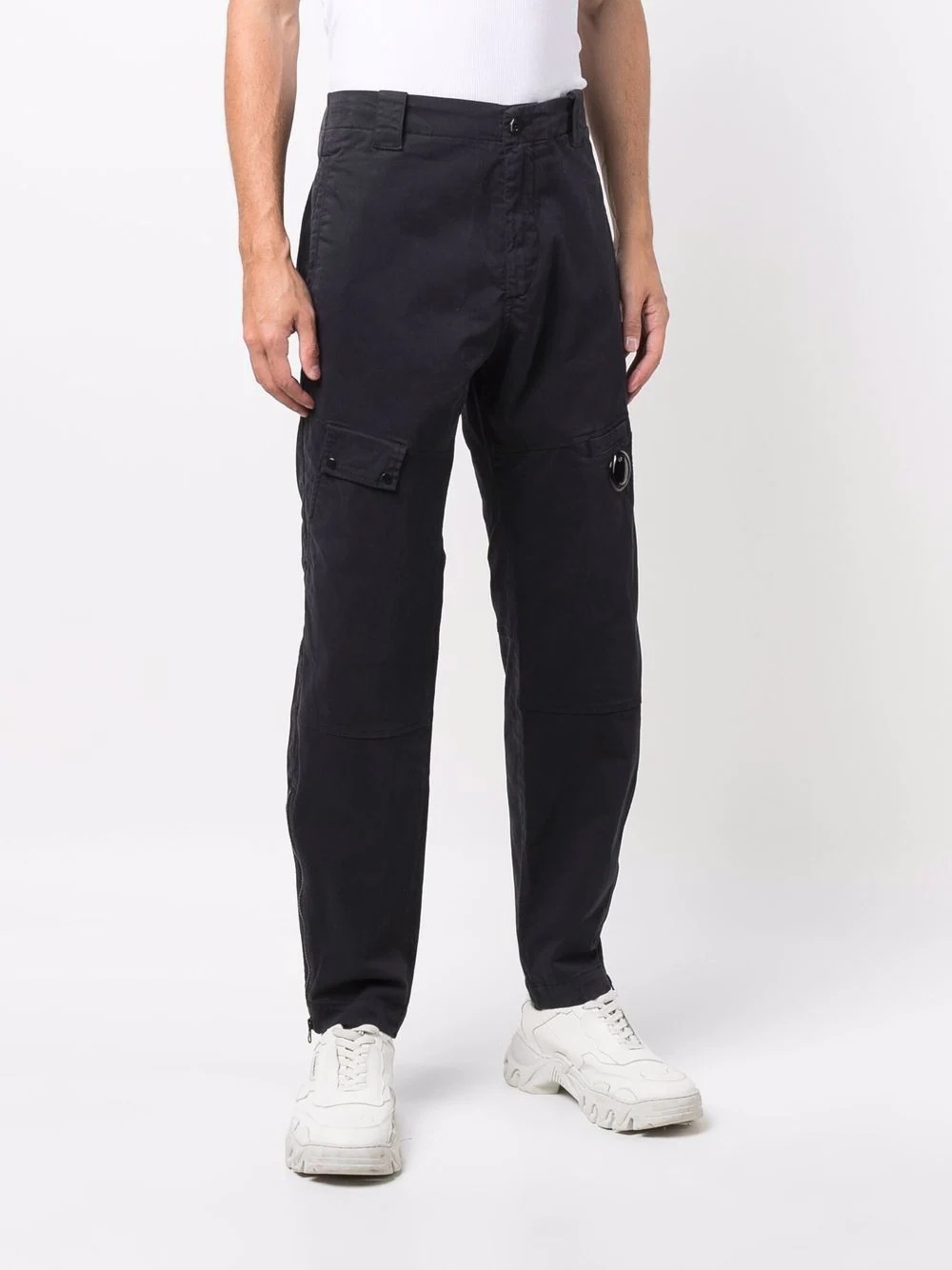 Lens-embellished tapered trousers - 3