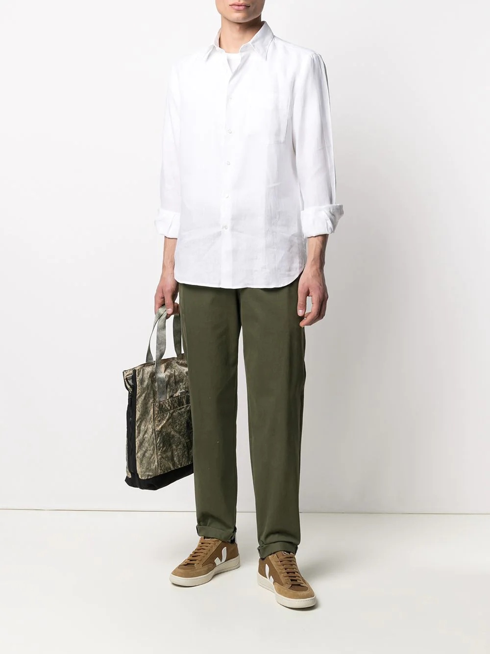 long-sleeved linen shirt - 2