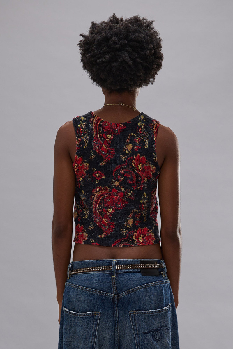 PRINTED SWEATER TANK 5