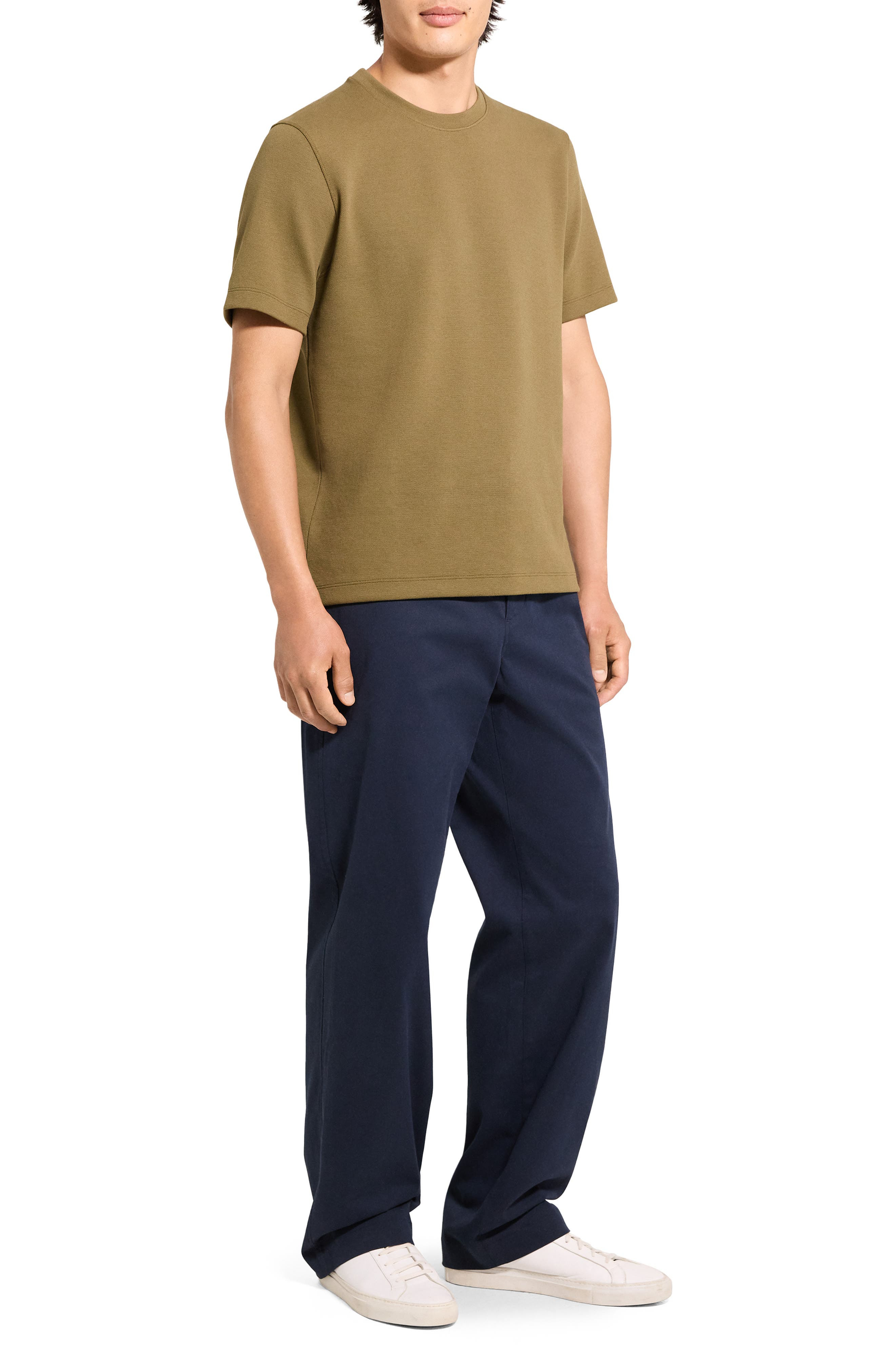 Theory Delroy Double Piqué Crewneck T-Shirt in Duffle at Nordstrom - 9