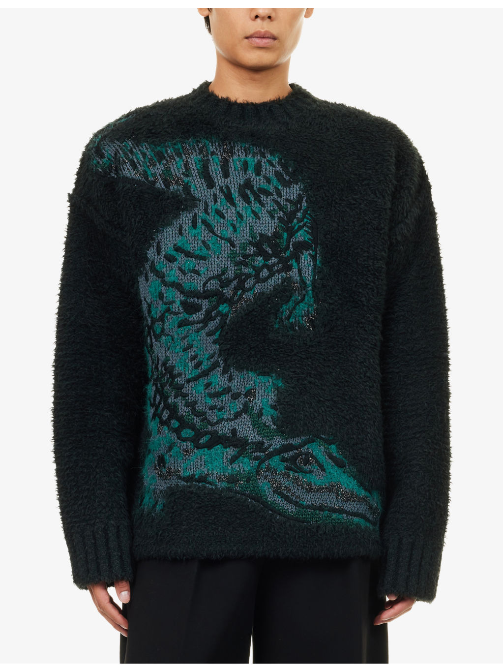 Big Croc Patterned Knitted Jumper - 3