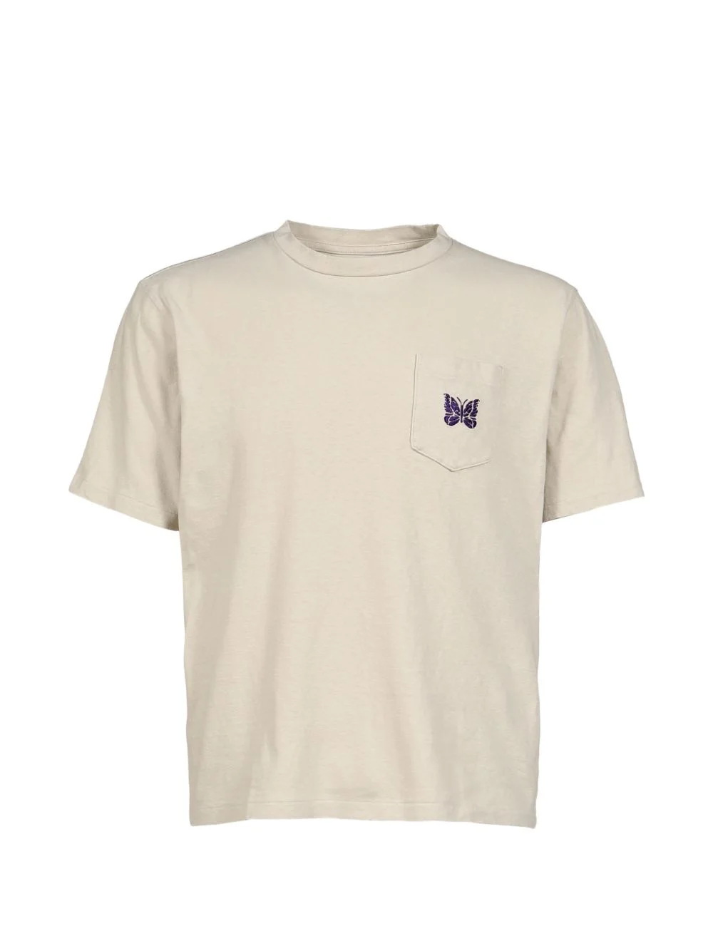 butterfly-embroidered T-shirt - 1