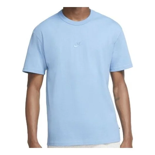 Nike Minimalistic Embroidered Logo Short Sleeve Blue DB3194-496 - 1