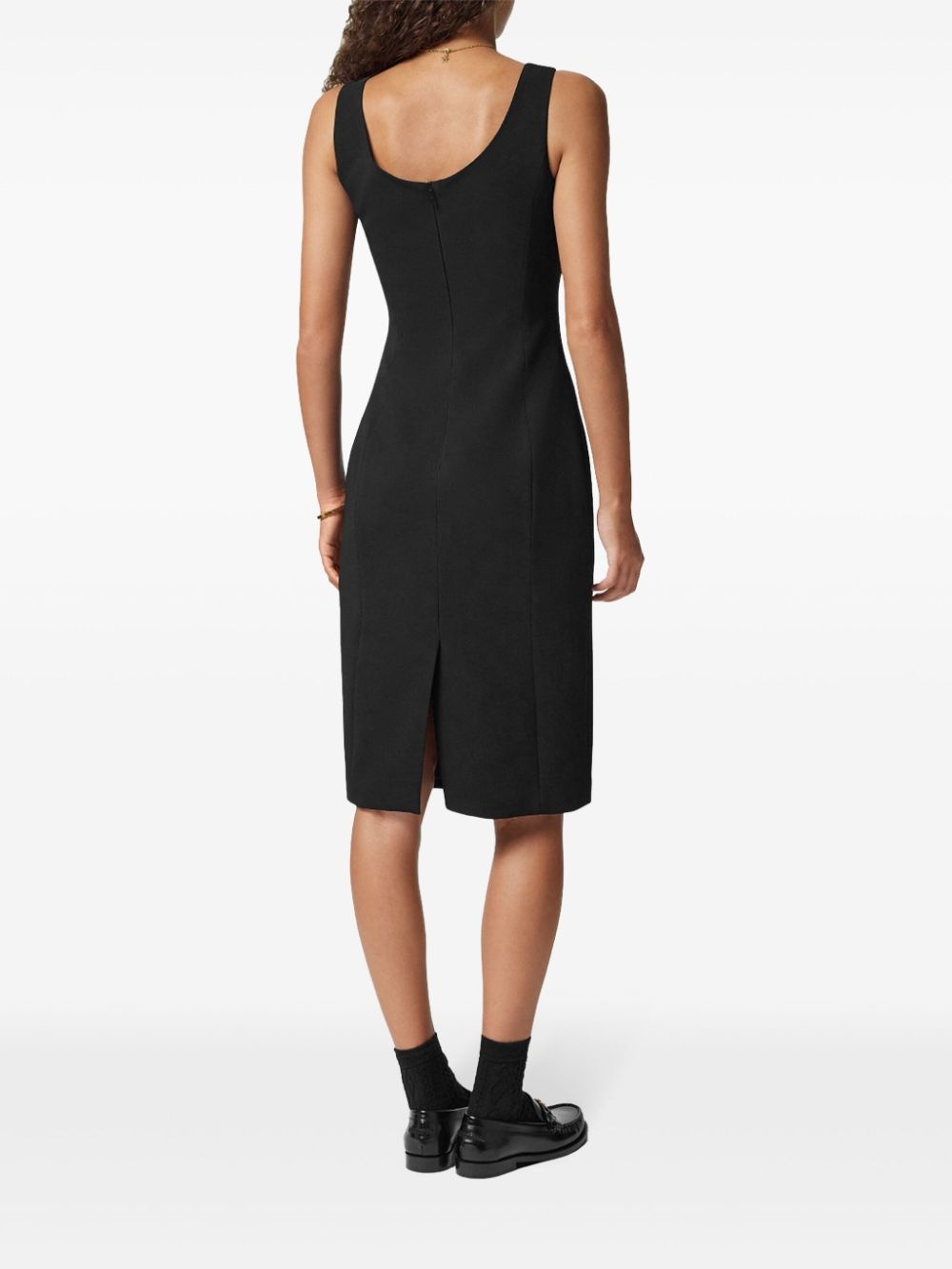 safety pin-detail midi dress - 4