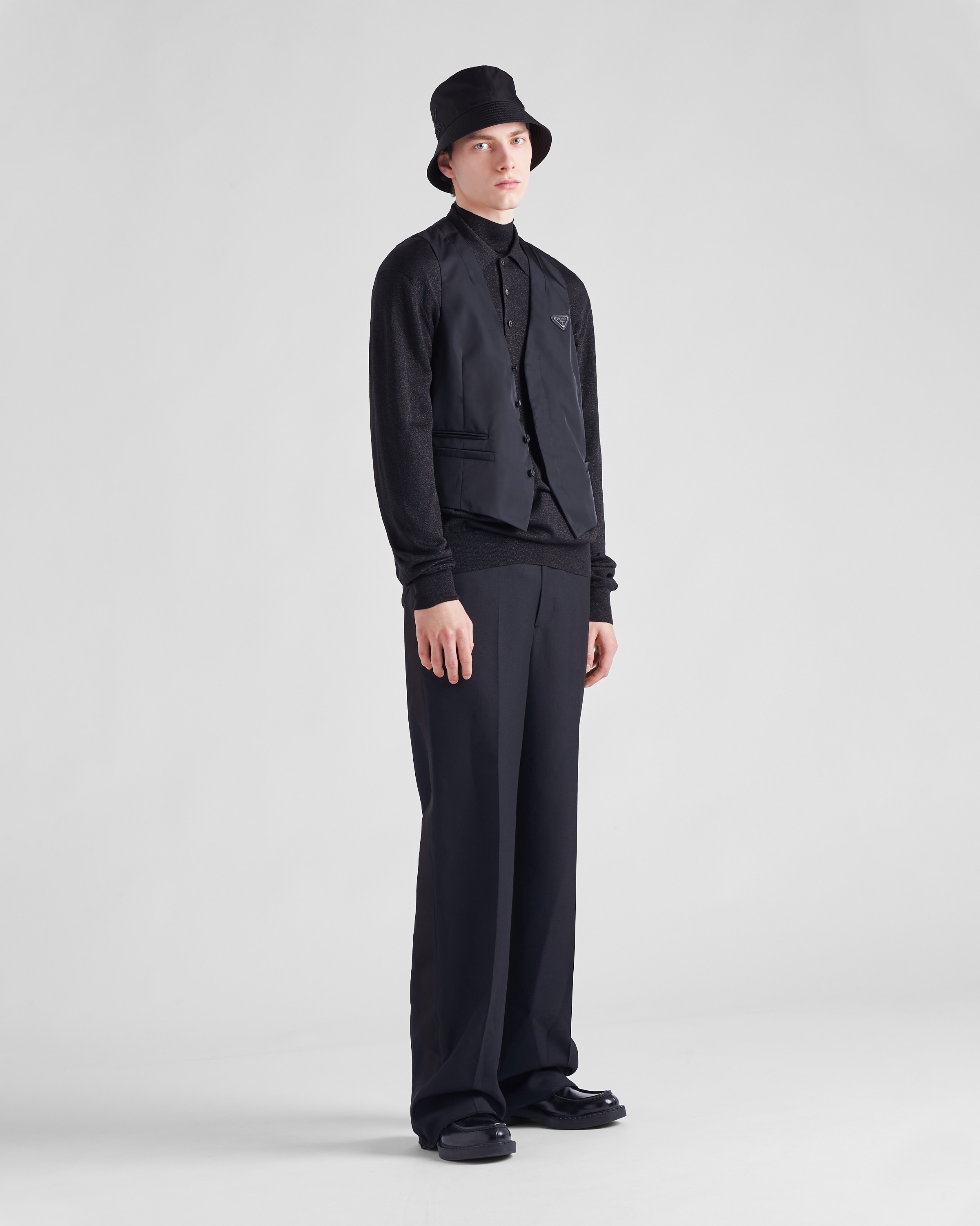 Single-breasted Re-Nylon vest - 2