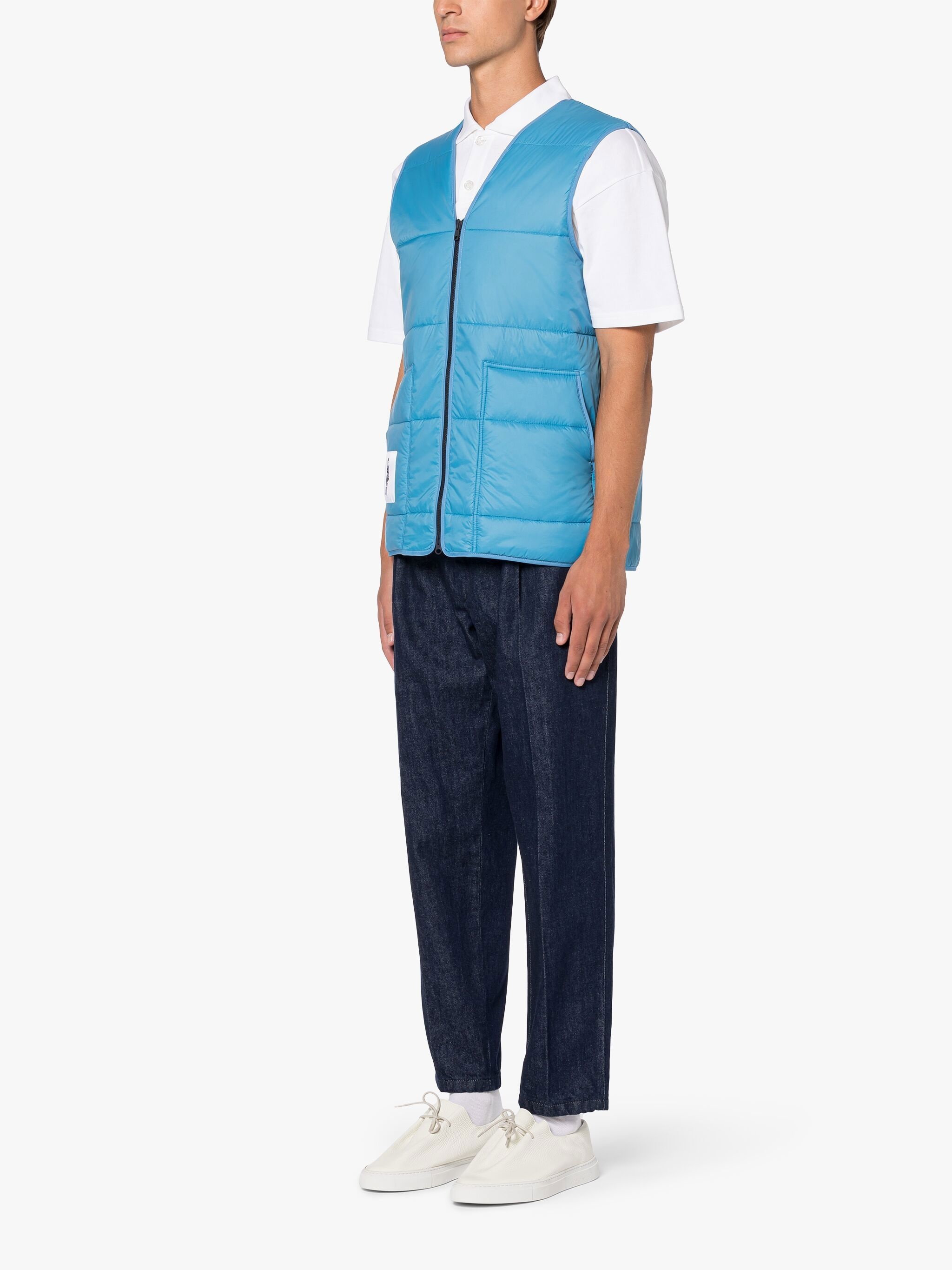 FOUR SEASON BLUE NYLON GILET - 3