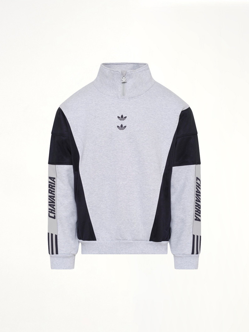 WILLY CHAVARRIA Adidas x WC Watsonville Sweatshirt in Light Grey outlook