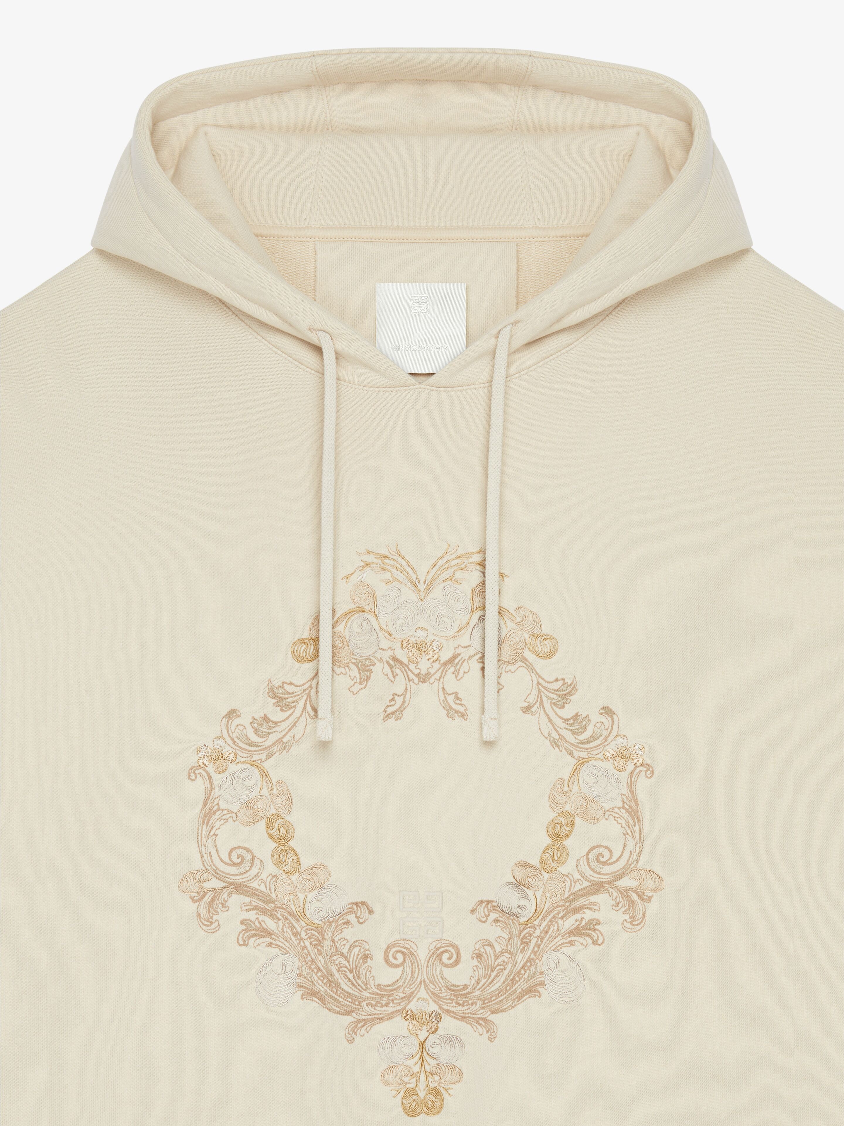 HOODIE IN FLEECE WITH BAROQUE EMBROIDERY - 5