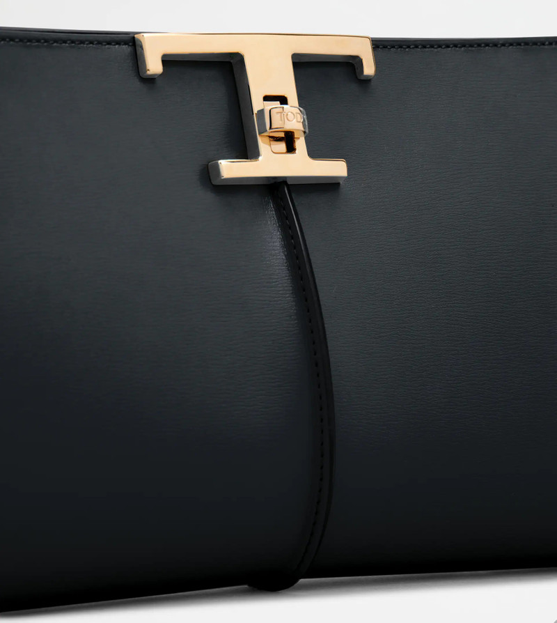 T TIMELESS CLUTCH BAG IN LEATHER SMALL - BLACK 5