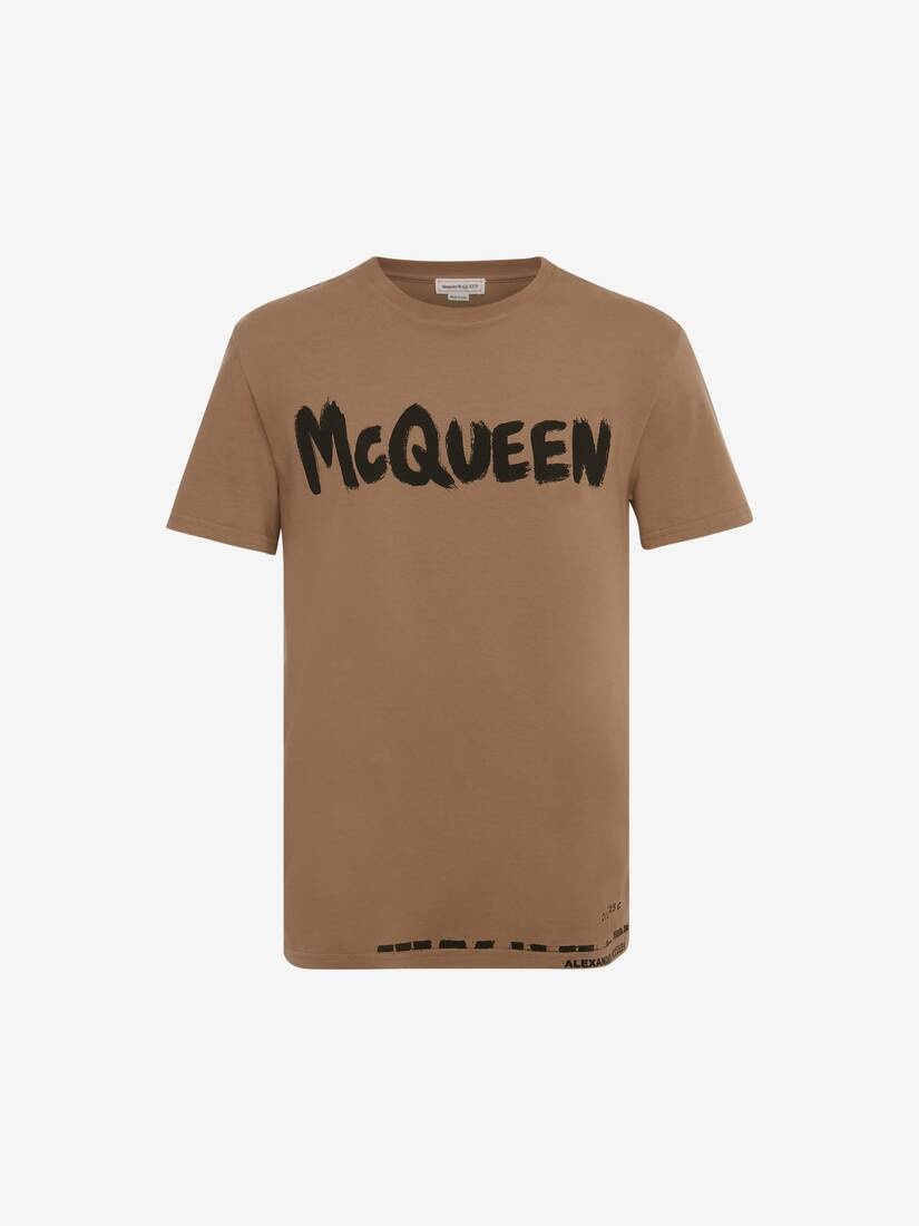 Mcqueen Graffiti T-shirt in Beige - 1