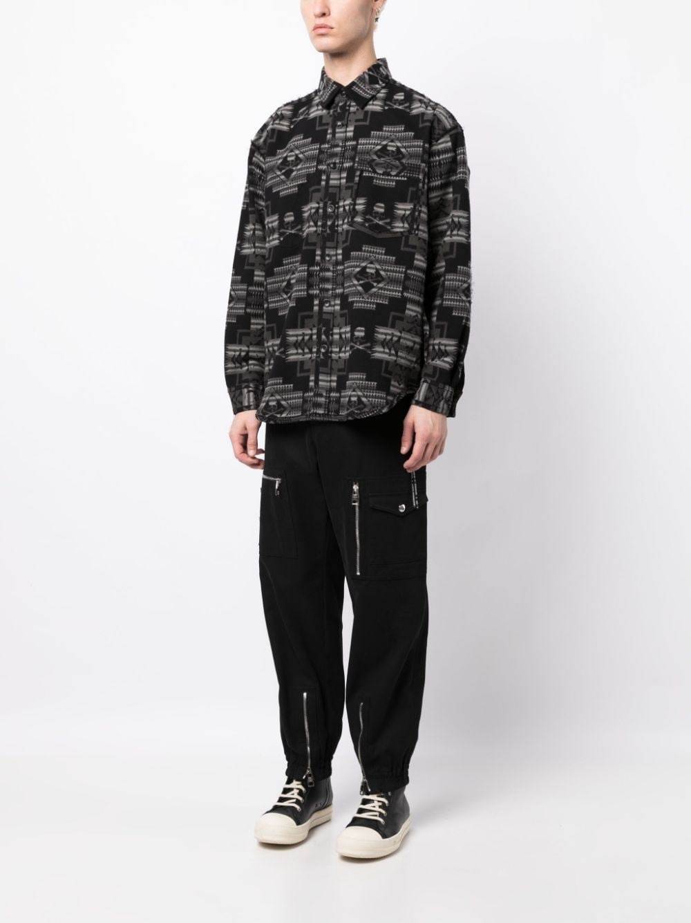 Chimayo jacquard cotton shirt - 3