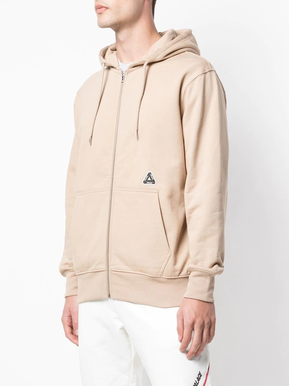 logo print zipped sweatshirt - 3