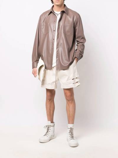 Rick Owens drawstring-waist cut-out shorts outlook