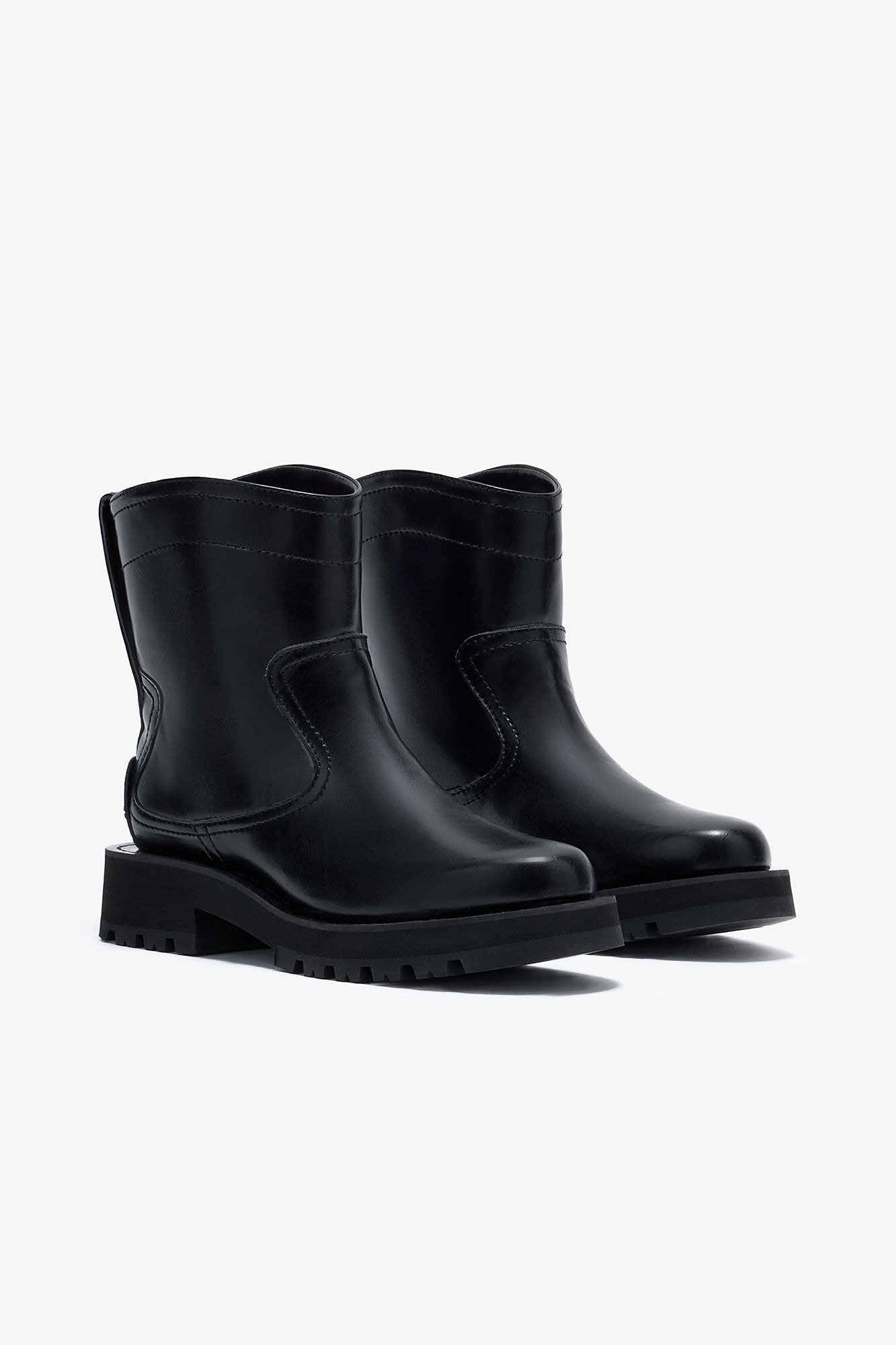 BLACK OLEATEX LOW BOOTS - 2