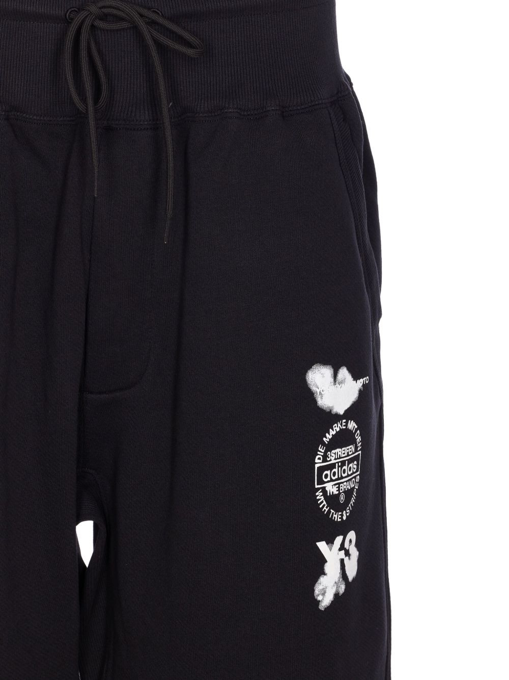 graphic-logo cuffed trousers - 5
