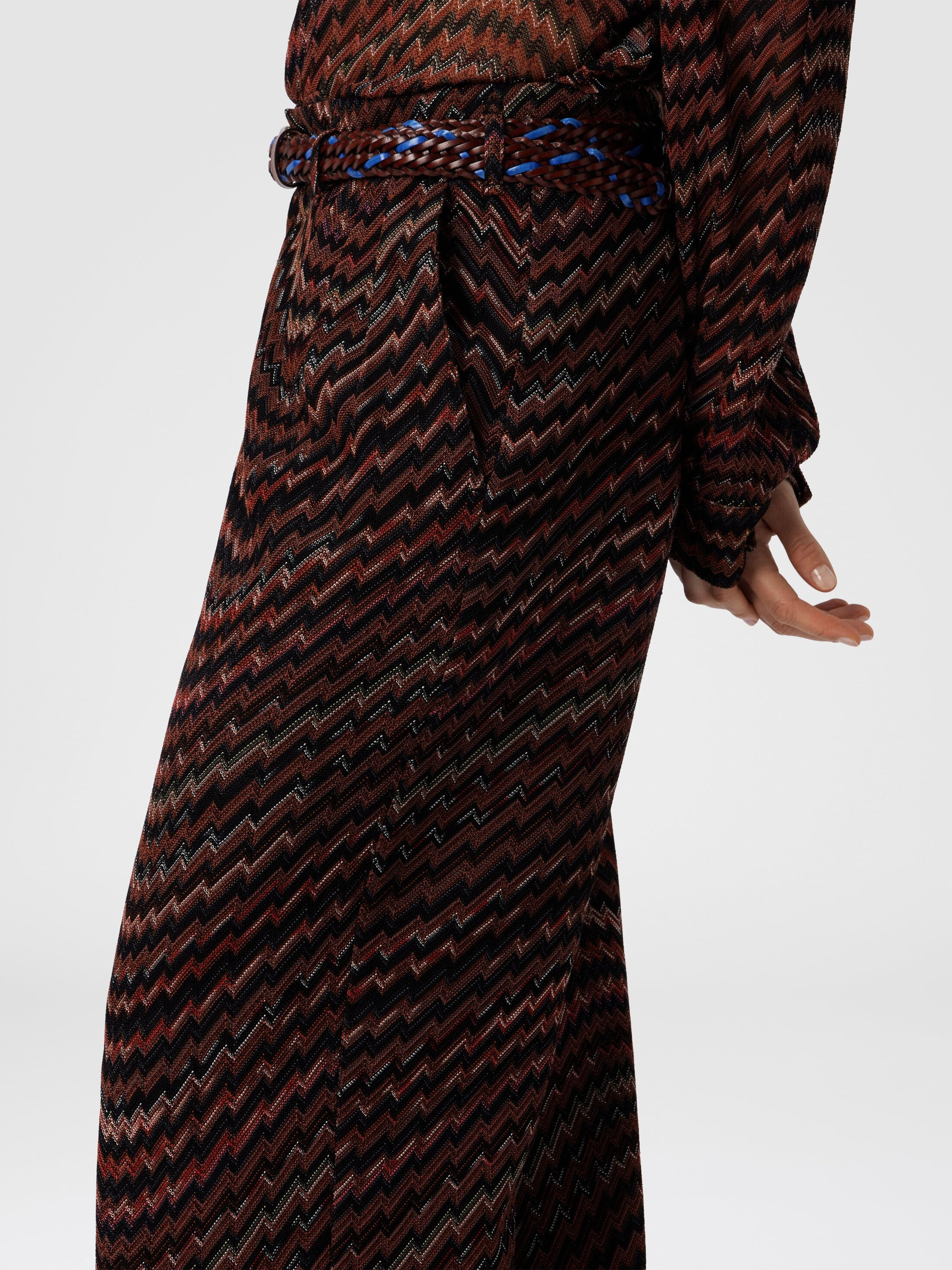 Missoni Mid-rise Tailored Pants With Zigzag Pattern in Black & Brown at Nordstrom - 4