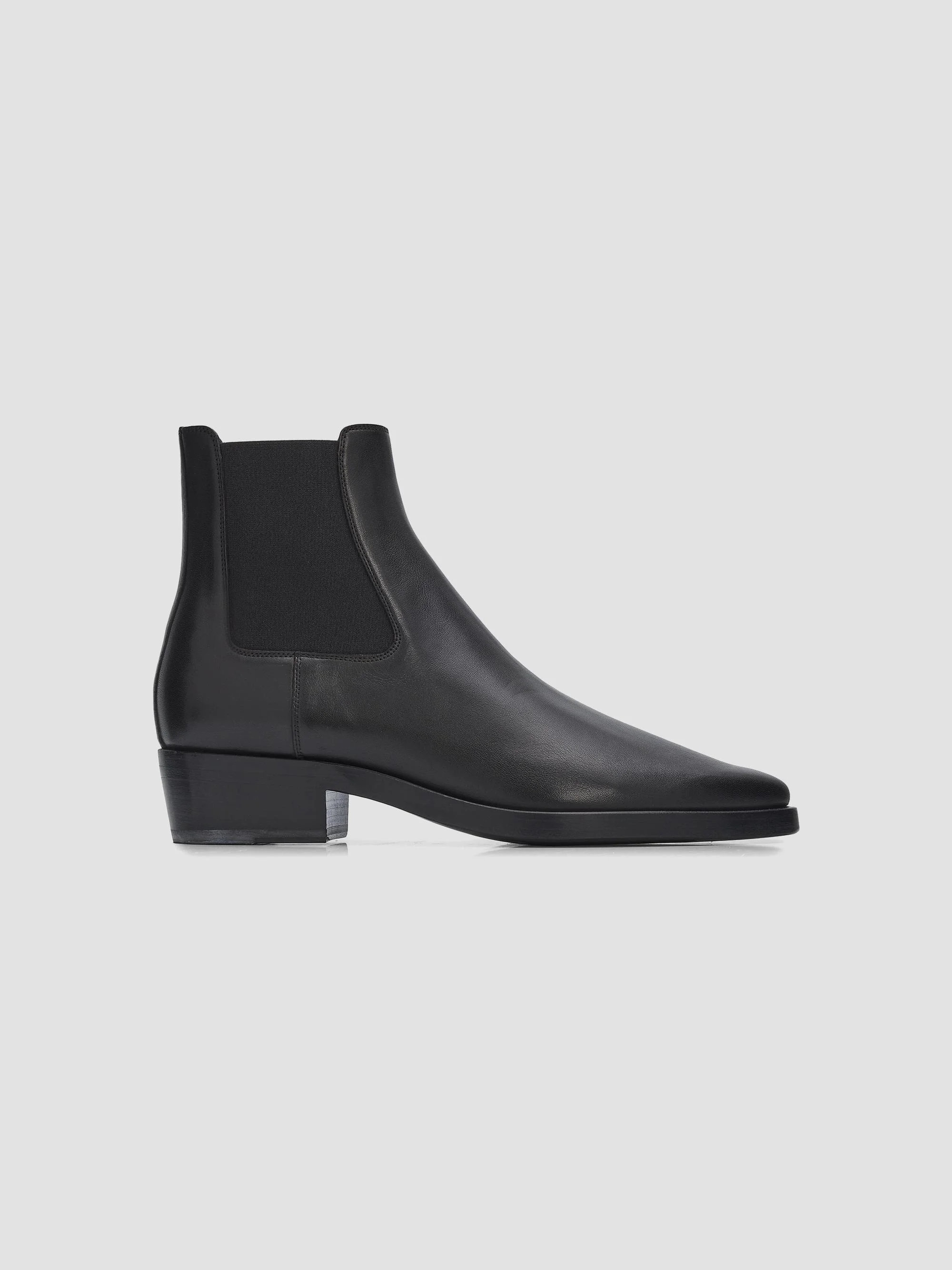 Men's Eternal Leather Cowboy Boots - Black - 1