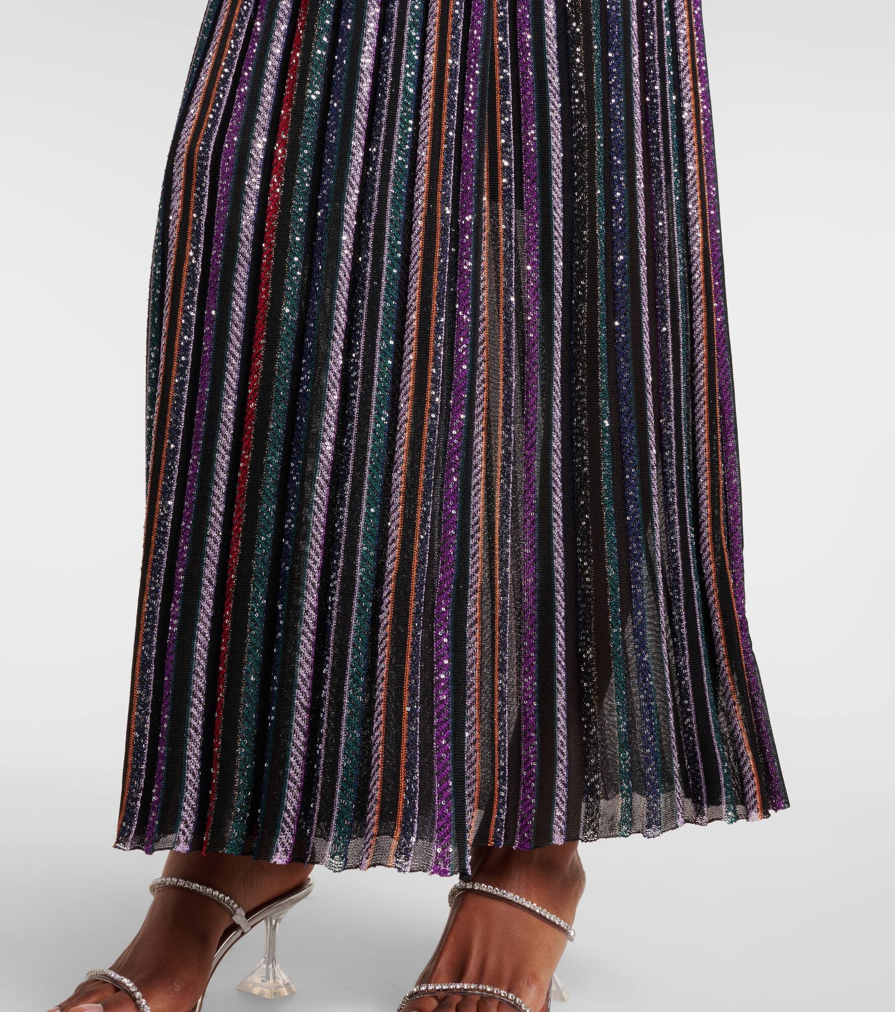 Sequined striped gown - 6