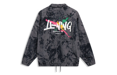 Li-Ning Li-Ning Graphic Tie-Dye Coach Jacket 'Grey Black' AJDT499-3 outlook