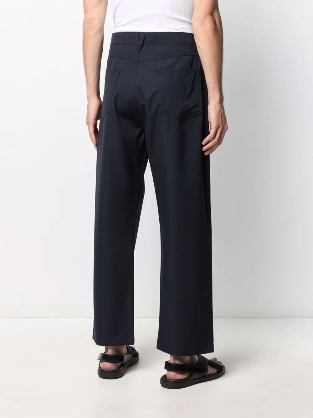 virgin wool wide-leg trousers - 4