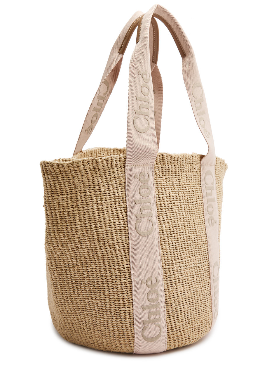 Chloe Woody Woven Raffia Basket bag - 2