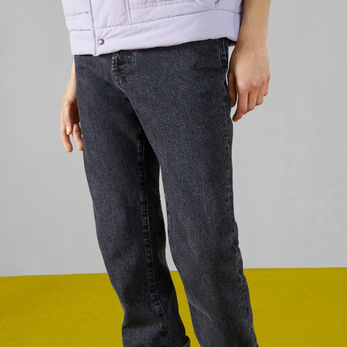 Denim pant with label - 3