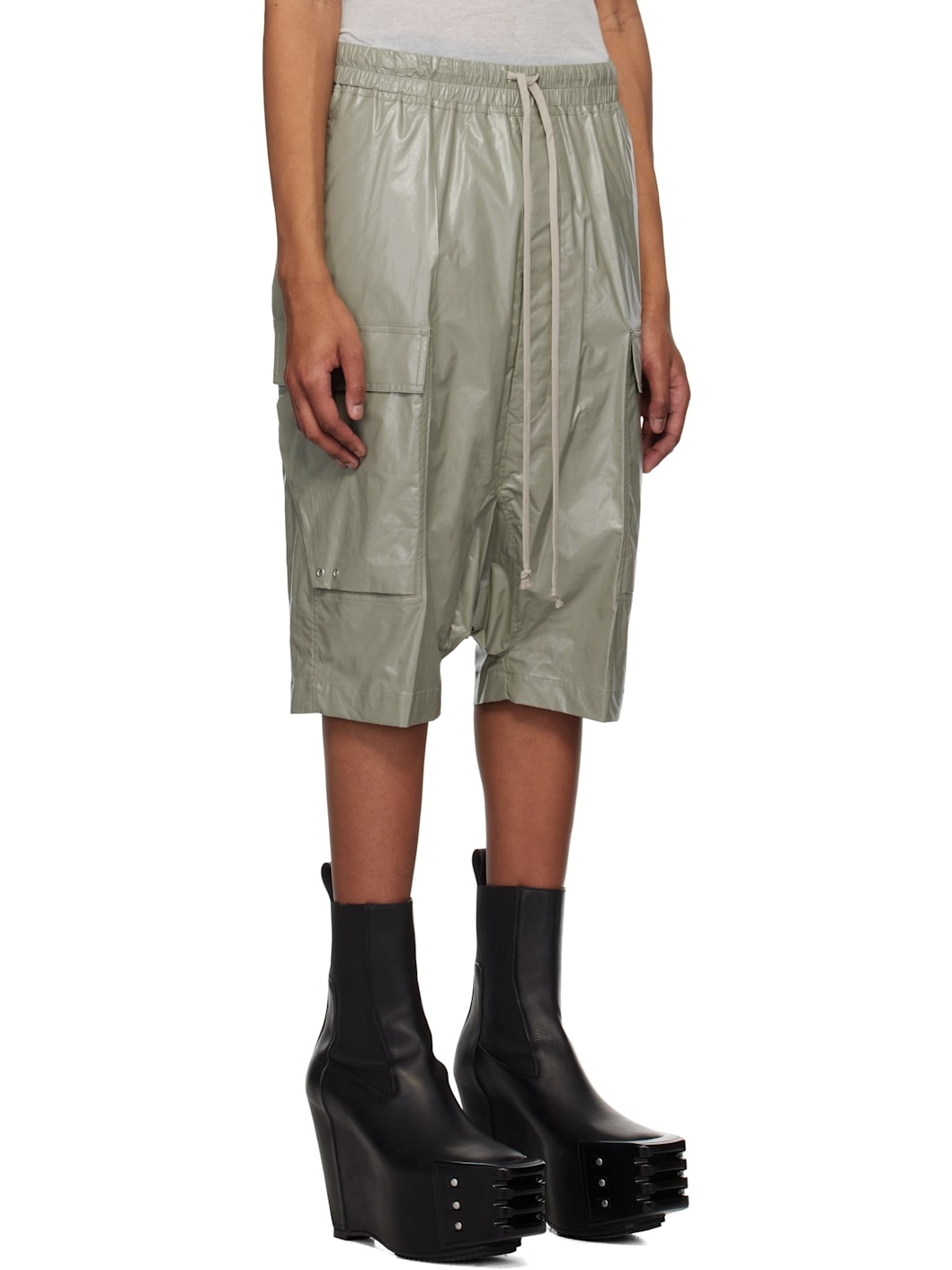 Green Hollywood Cargo Pods Shorts - 2